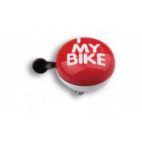 Велосипедный звонок Green Cycle I love my bike GCB-1058S 