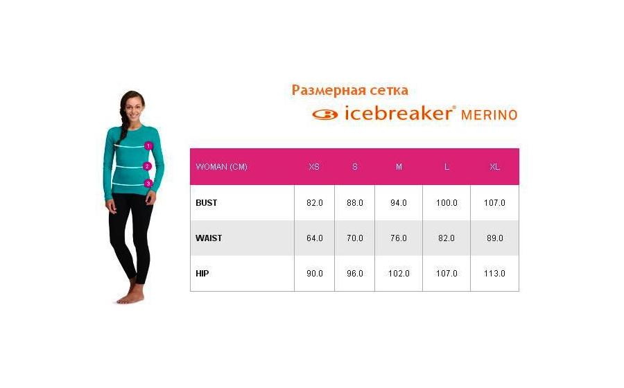 Icebreaker OASIS LS CREWE STRIPE WMN размеры