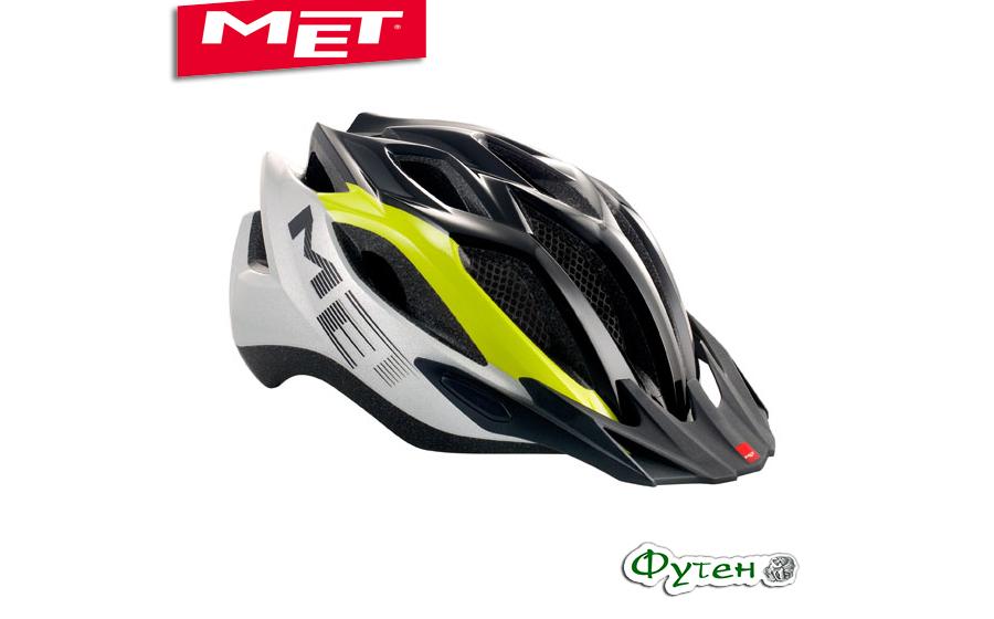 Шлем велосипедный Met CROSSOVER lime green/silver/black