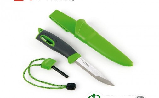 Походный нож с огнивом Light my fire FIREKNIFE pin-pack green
