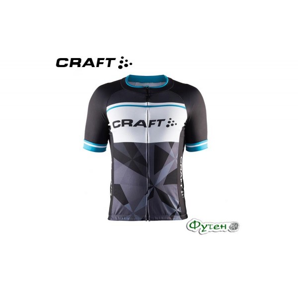 Джерси мужская Craft CLASSIC LOGO JERSEY MAN black/gale/white/Pgeo black