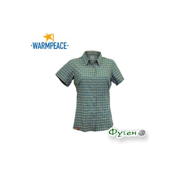 Летняя женская рубашка Warmpeace SUN LADY SHIRT yellow/blue