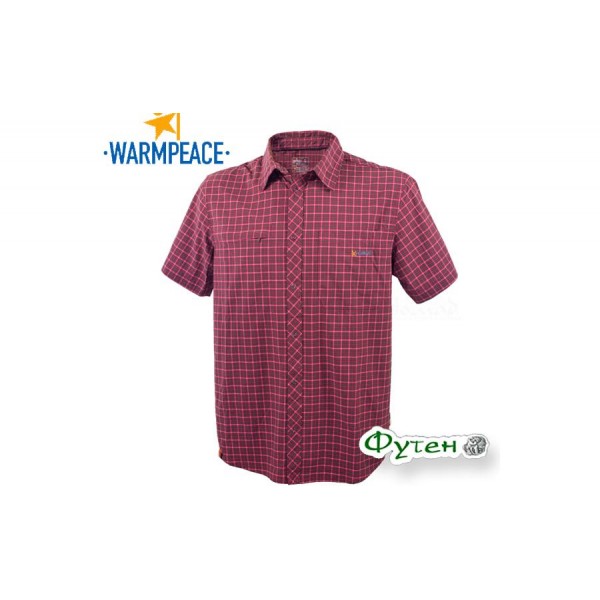 Летняя мужская рубашка Warmpeace HOT SHIRT red/green