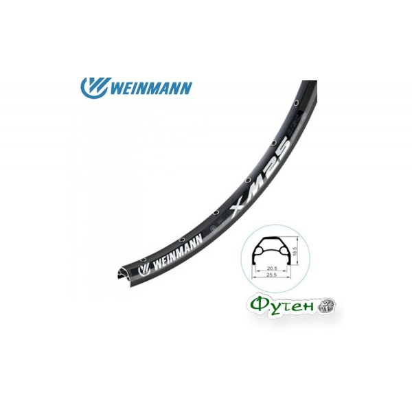 Обод Weinmann XM25 27,5 disc 650B 32H A/V черный