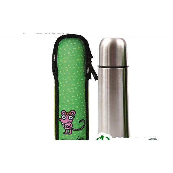 Термос Laken ST. STEEL THERMO BOTTLE Kukuxumusu 0,5 L Verde Raton