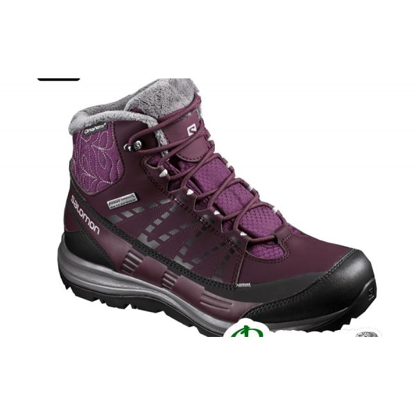 Ботинки женские утеплённые Salomon KAINA CS WP 2 bord/purple bla/ALU