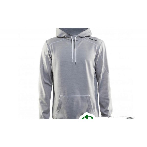 Кофта с капюшоном мужская худи Craft IN-THE-ZONE HOOD grey melange