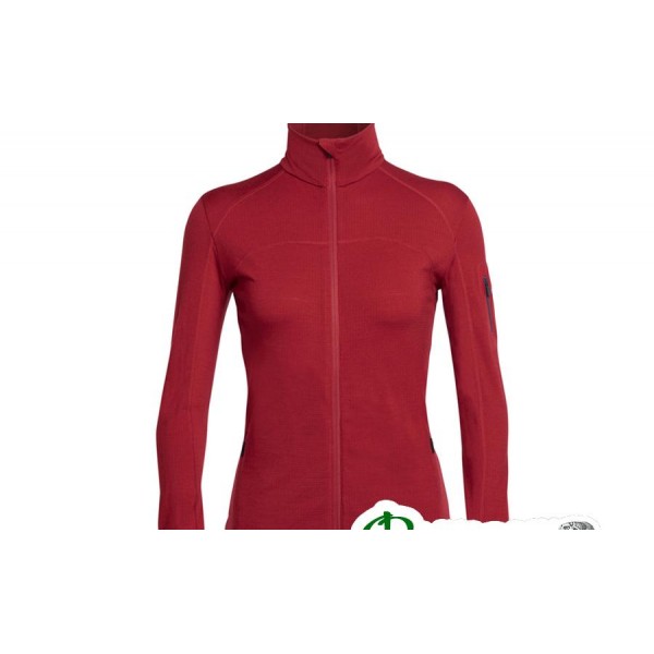 Термобелье женское Icebreaker TERRA LS Zip WMN oxblood/stealth