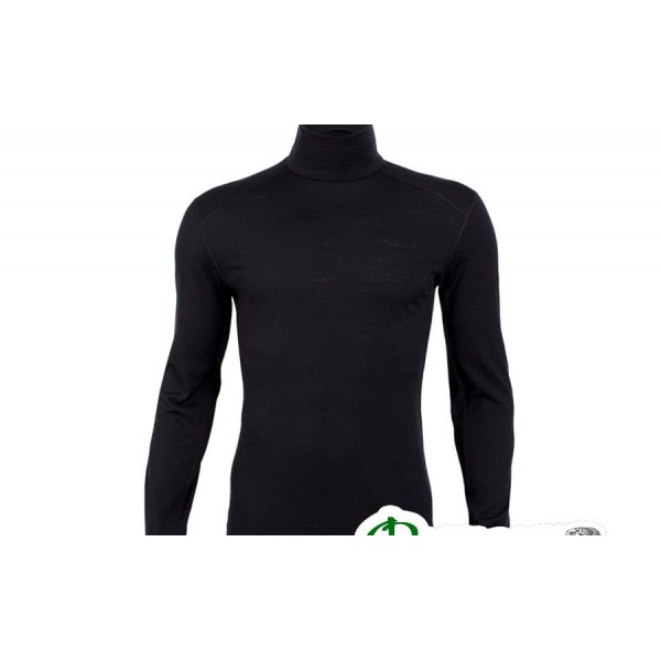 Термобелье мужское блуза Icebreaker OASIS LS TURTLENECK MEN black