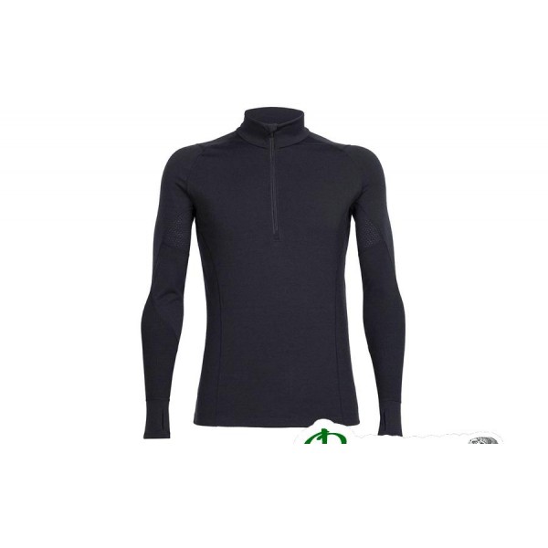 Термобелье термофутболка мужская Icebreaker WINTER ZONE LS Half Zip black