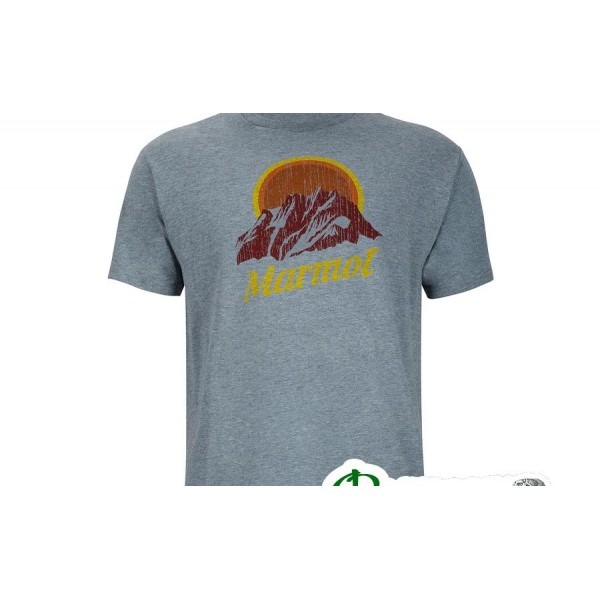 Футболка мужская Marmot PIKES PEAK TEE SS ash heather