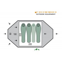 Палатка туристическая трехместная Pinguin TORNADO 3 dural