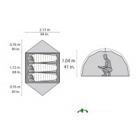 Палатка туристическая MSR ELIXIR 3 TENT green