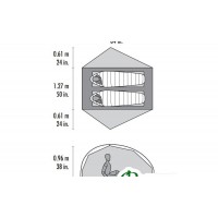 Палатка ультралегкая туристическая MSR FREELITE 2 TENT green