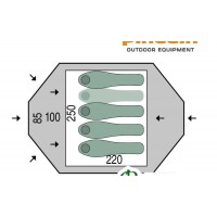 Палатка туристическая четырехместная Pinguin TORNADO 4 dural