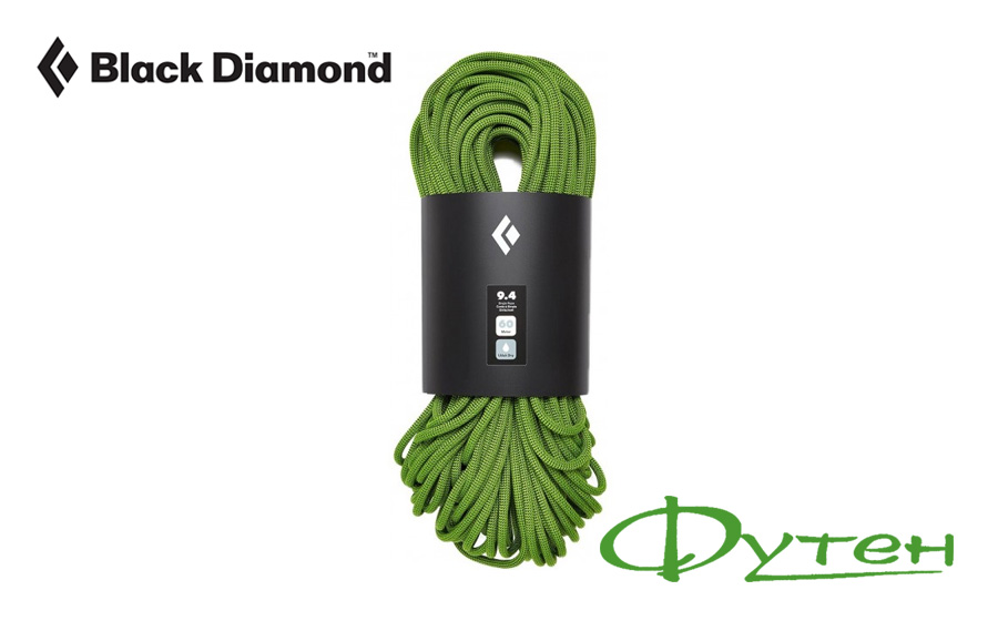 Мотузка для альпінізму Black Diamond 9.4 DRY 60 м envy green