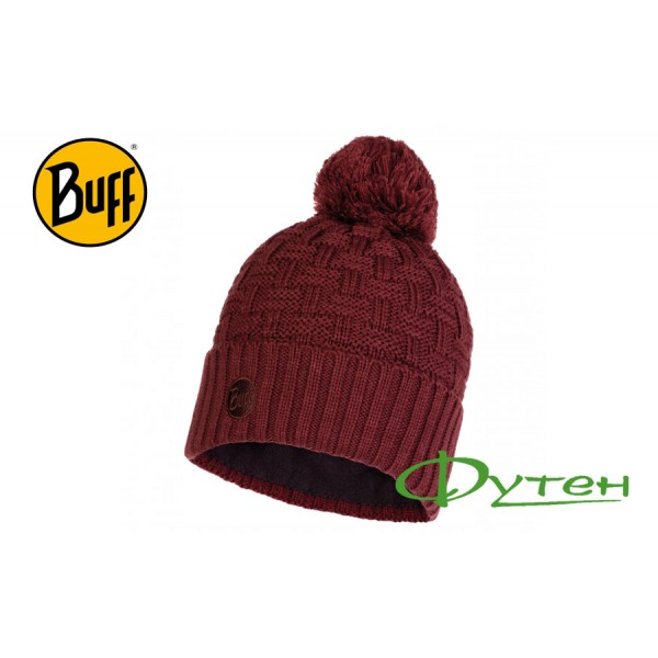 Шапка Buff KNITTED & POLAR HAT AIRON maroon