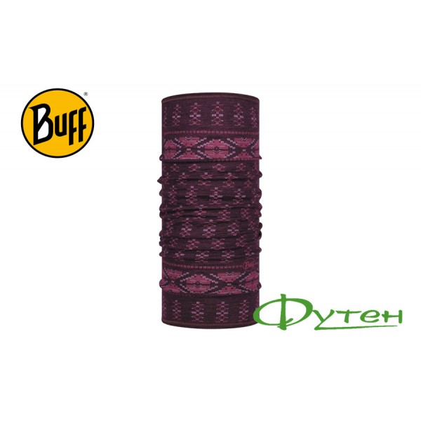 Повязка Buff LIGHTWEIGHT MERINO WOOL frieze deep purple