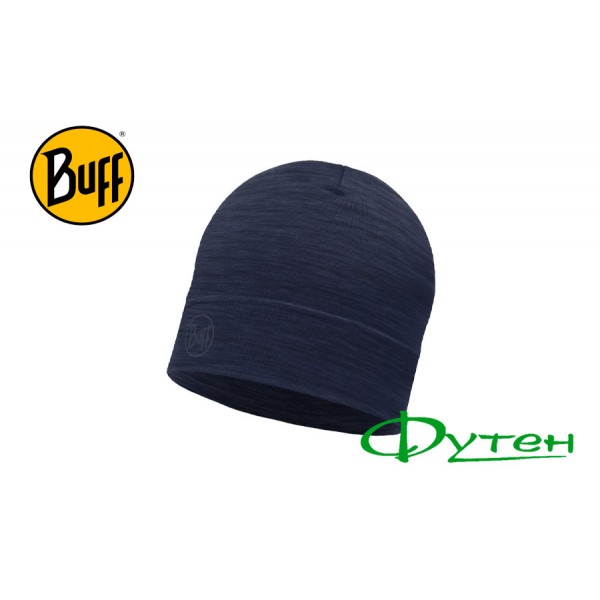 Шапка Buff LIGHTWEIGHT MERINO WOOL HAT solid denim