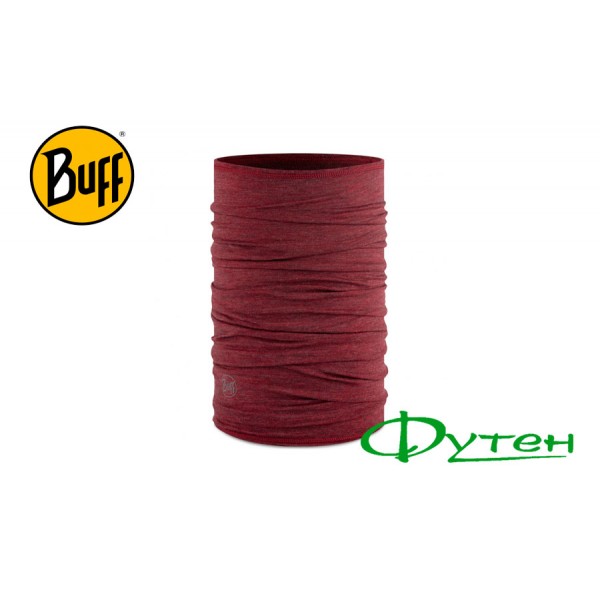 Бандана Buff LIGHTWEIGHT MERINO WOOL multistripes mars red