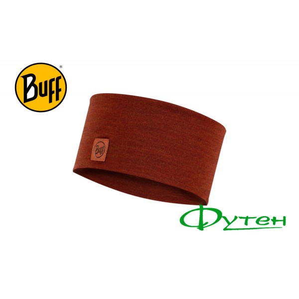 Пов'язка на голову Buff MERINO WIDE HEADBAND solid sienna