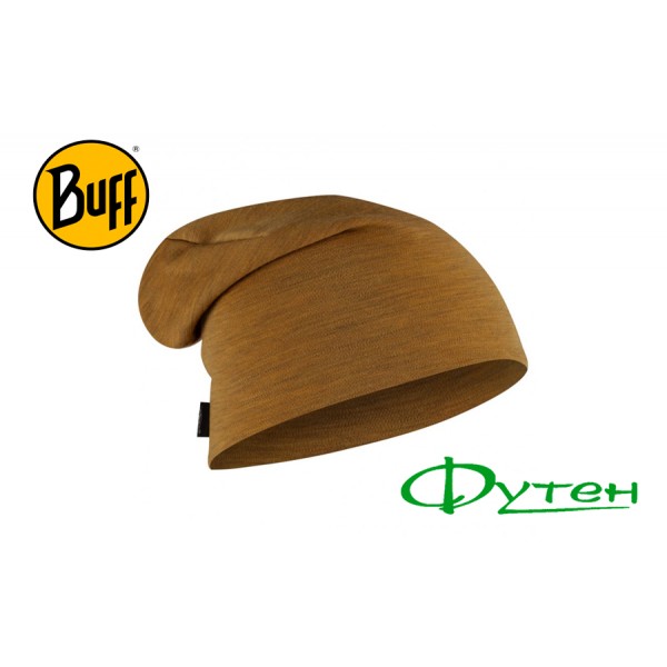 Шапка Buff HEAVYWEIGHT MERINO WOOL LOOSE HAT solid mustard