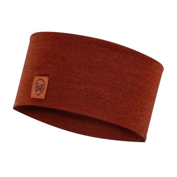 Повязка на голову Buff MERINO WIDE HEADBAND solid sienna