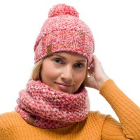 Шапка Buff KNITTED & POLAR HAT MARGO flamingo pink