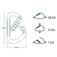 Карабін Camp ANSI OVAL ALU 3LOCK
