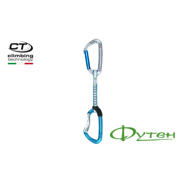 Відтяжка з карабінами Climbing Technology AERIAL PRO SET DY 12 см white / blue sling