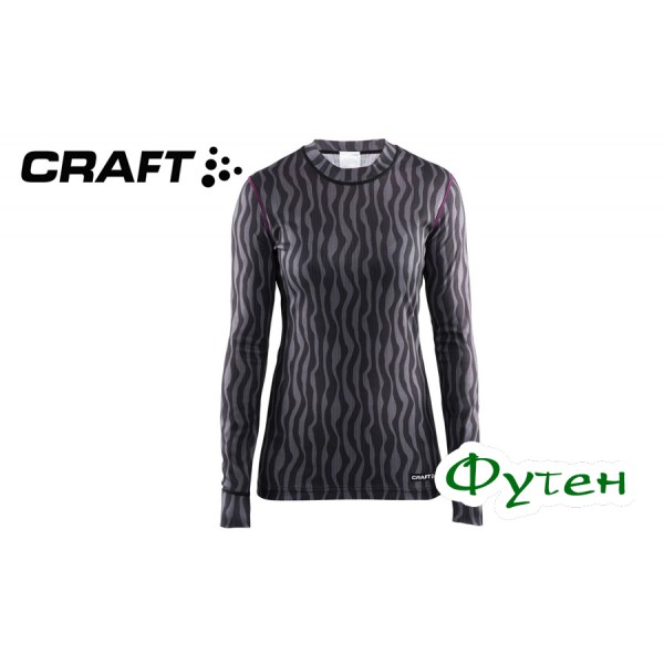 Термобілизна жіноча блуза Craft MIX AND MATCH LS WOMAN zebra black/pop