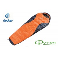 Спальник Deuter DREAM lite 400 (-26-8-2) sun orange-midnight Правая молния