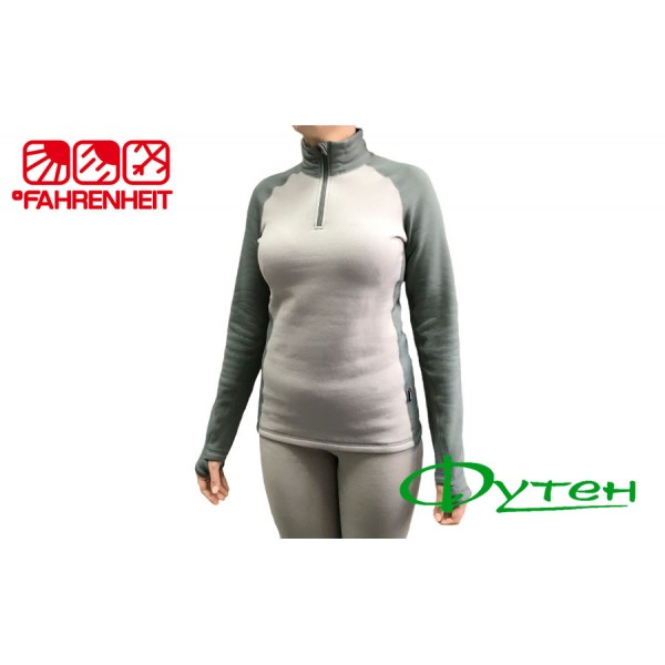 Термоблуза жіноча Fahrenheit POLARTEC POWER STRETCH PRO ZIP Woman R combi grey/foliagegree