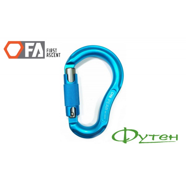 Карабін First Ascent PEAR 24 kN blue