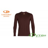 Термоблуза мужская Icebreaker OASIS LS CREWE MEN espresso