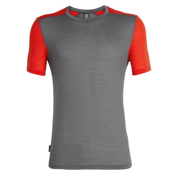 Футболка Icebreaker SPHERE SS CREWE MEN timberwolf/chili red