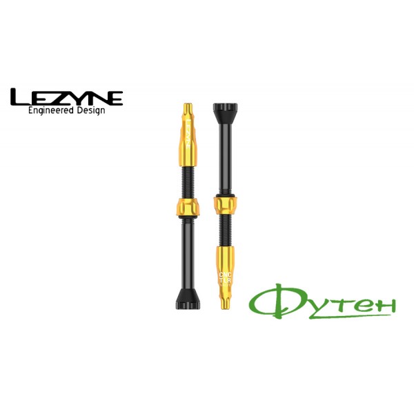 Ниппель для бескамерки Lezyne CNC TLR VALVE 44 мм золотистый