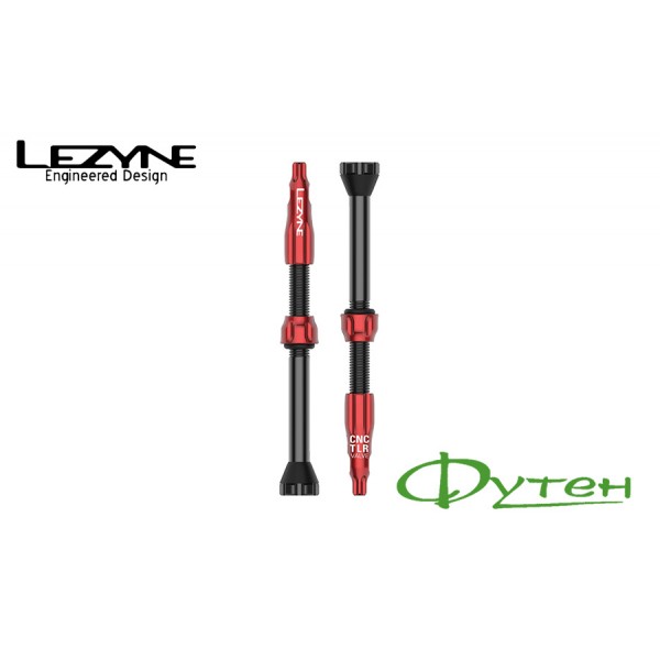 Ниппель для бескамерки Lezyne CNC TLR VALVE 44 мм красный