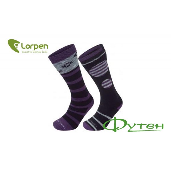 Термошкарпетки жіночі Lorpen S2WL SKI-SNOWBOARD 2-Pack black/plum