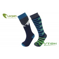 Термошкарпетки дитячі Lorpen S2KNN MERINO SKI 2-pack blue/green