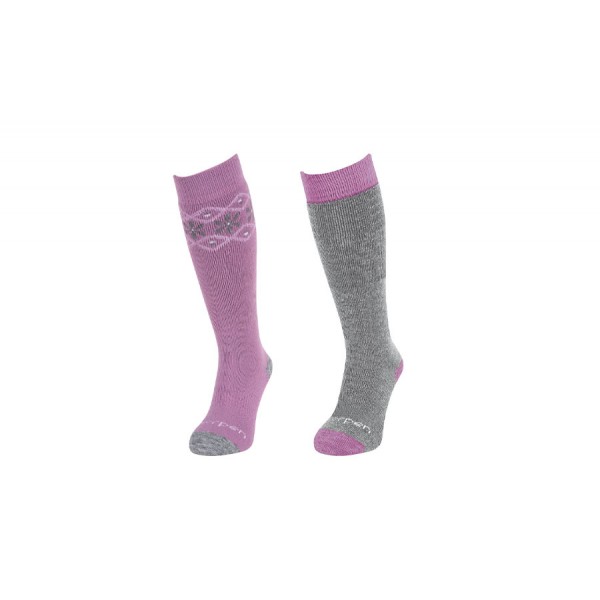 Шкарпетки лижні дитячі Lorpen MERINO WOOL Ski 2-pack combo orchid-grey