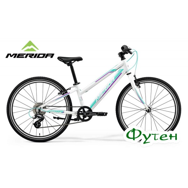 Велосипед Merida MATTS J 24 RACE pearl white (purple/teal)