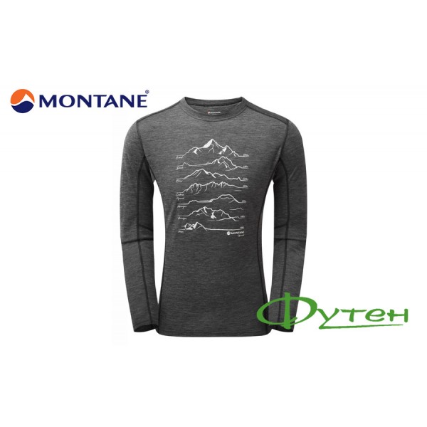 Термоблуза Montane PRIMINO 140 7 SUMMITS LONG SLEEVE T-SHIRT black