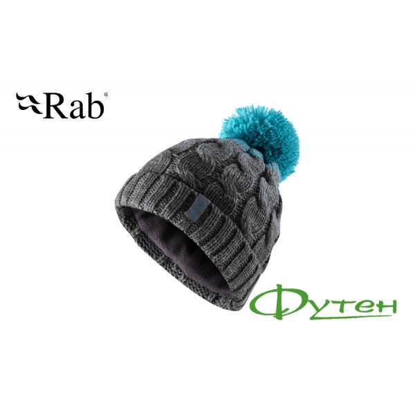 Шапка жіноча Rab BRAID BEANIE Wmns steel/shadow/seaglass