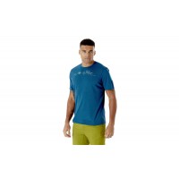 Футболка RAB MANTLE TESSALATE TEE (QBL-57) nightfall blue