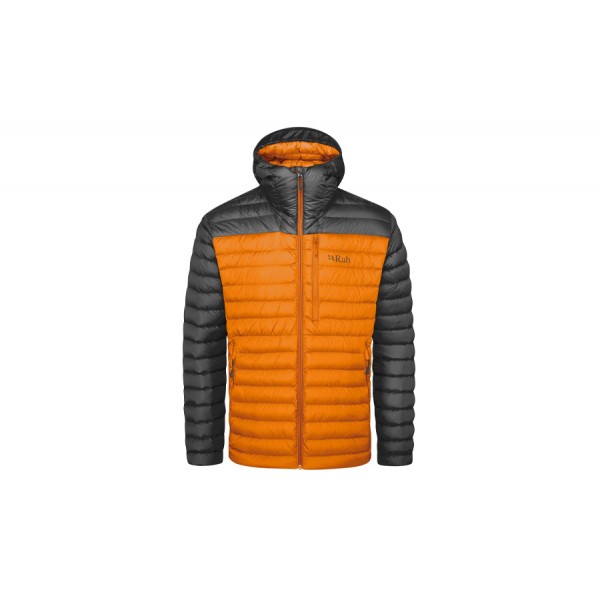 Куртка пуховая RAB MICROLIGHT ALPINE JACKET graphene/marmalade