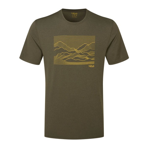 Футболка RAB MANTLE OUTLINE TEE army Футболка RAB MANTLE OUTLINE TEE army