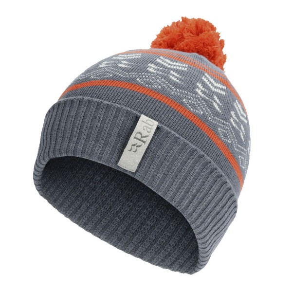 Шапка Rab KHROMA BOBBLE BEANIE orion blue/red grapefruit