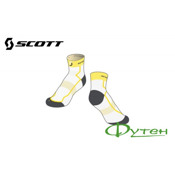 Шкарпетки спортивні SCOTT RC LIGHT біло/жовті 43-46