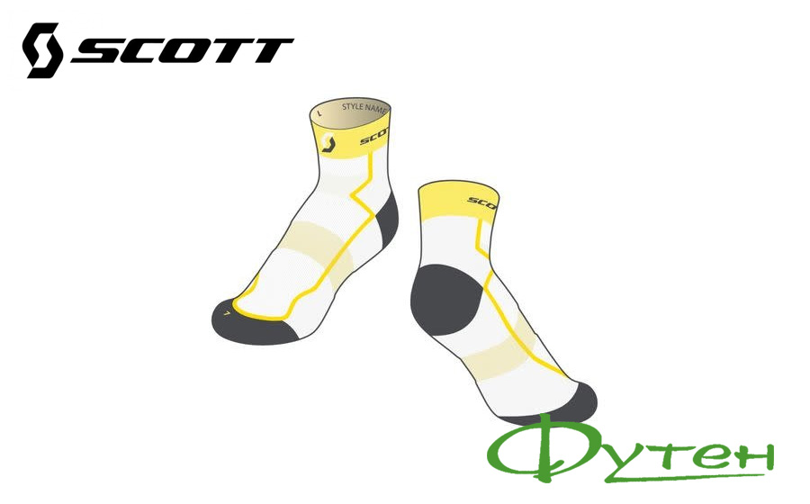 Носки спортивные SCOTT RC LIGHT бело/желтые